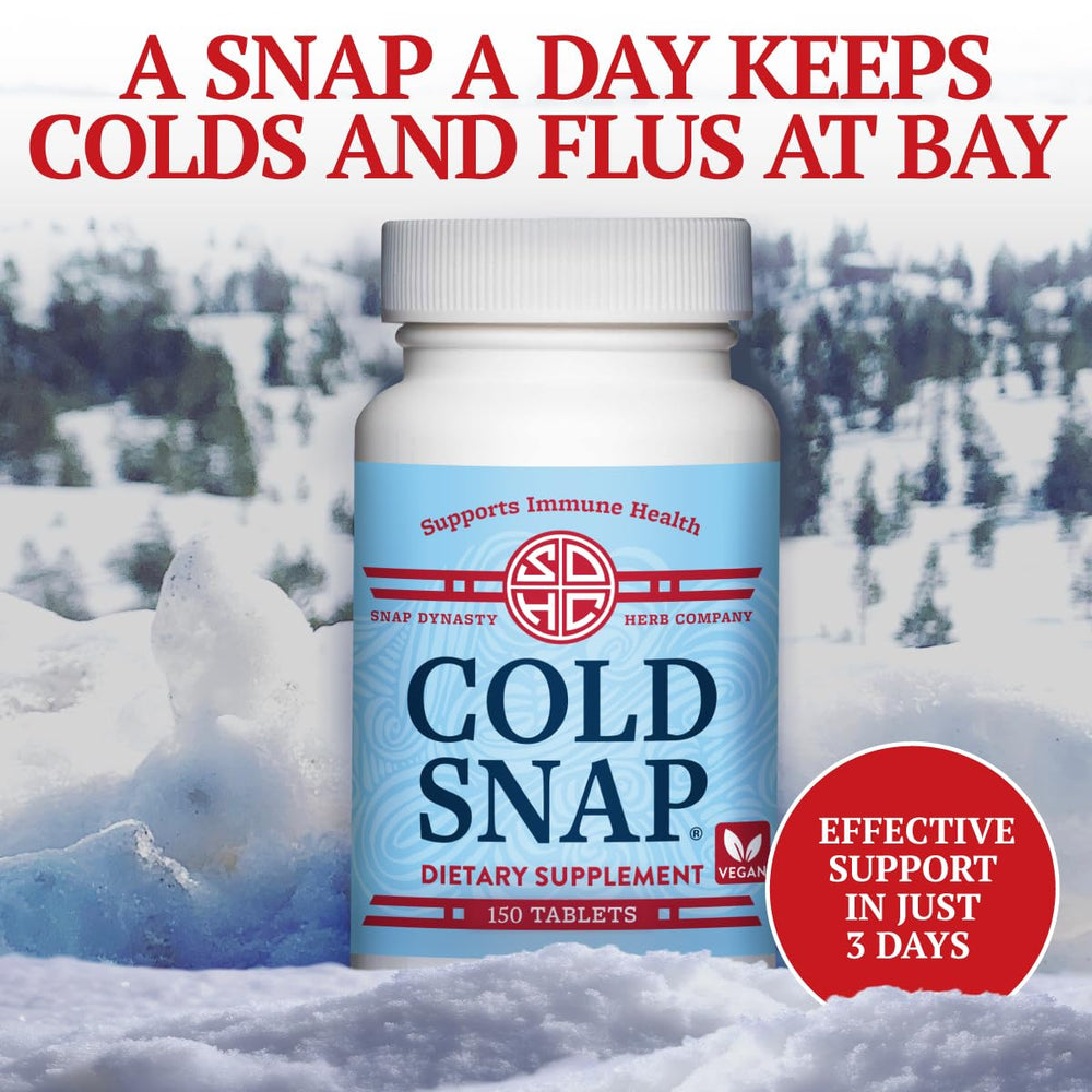 Snap Dynasty Cold Snap packaging side with safety and quality cues