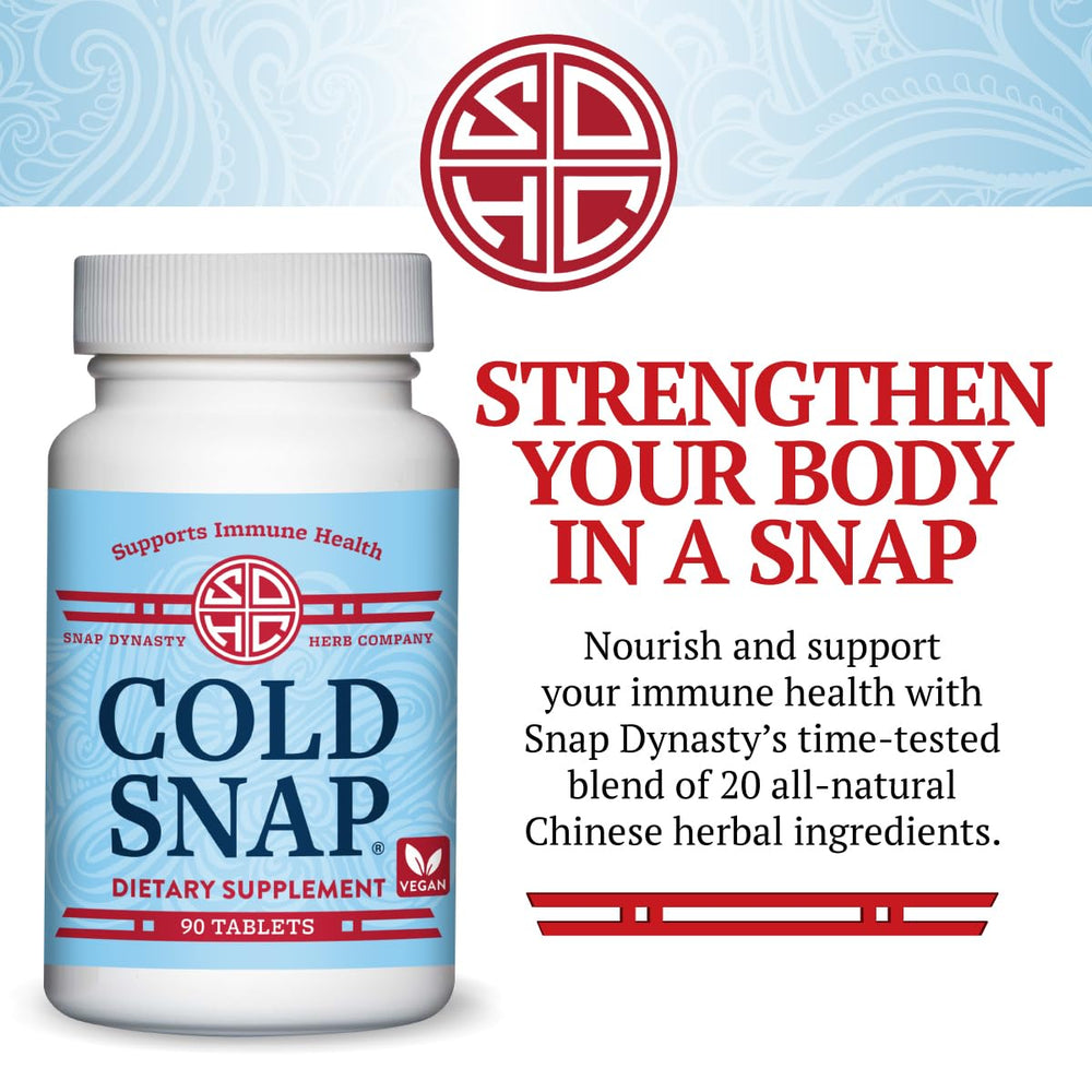 Snap Dynasty Cold Snap tablets ready for vegan daily immune support.