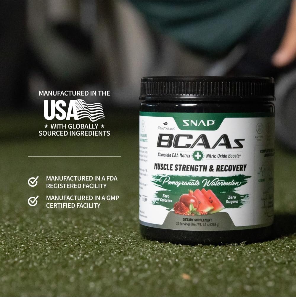 Active gym session with Snap Supplements BCAA powder being mixed.