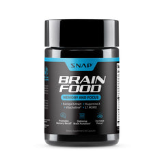 Snap Supplements Brain Booster bottle cap detail with secure seal for freshness.