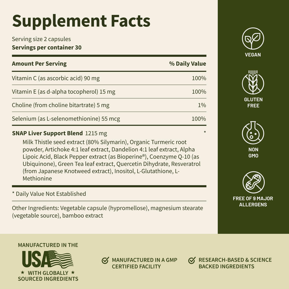 Snap Supplements gluten-free, non-GMO formula supports allergen-conscious use