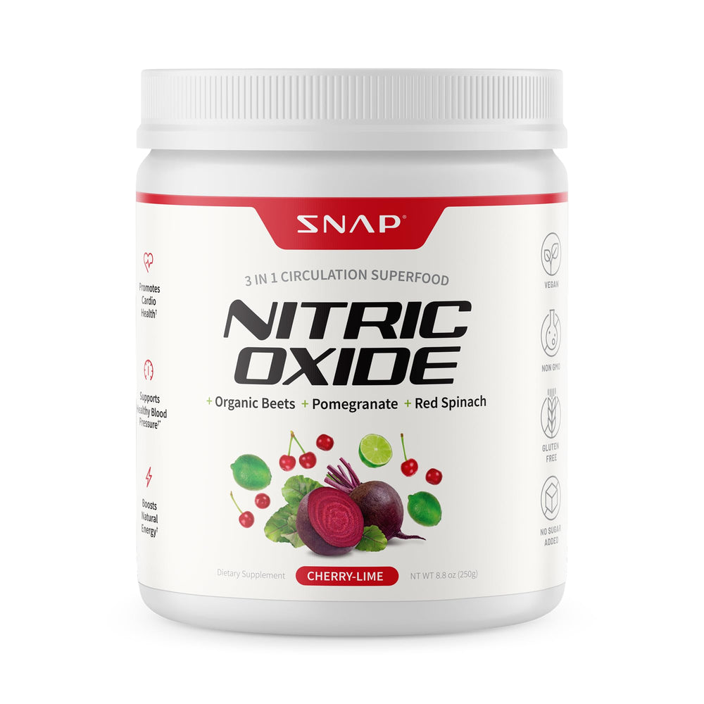 Snap Supplements Organic Beet Root Powder bottle for healthy circulation support.