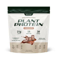Snap Supplements organic vegan protein chocolate scoop for post-workout protein boost