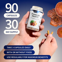 Capsules on desk from Snap Supplements Prostate Health for convenient daily support
