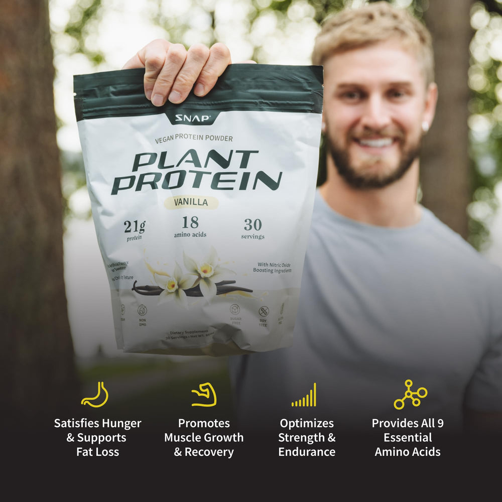 Snap Supplements Vanilla Protein Shake Glass, creamy post-workout drink.