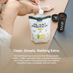 Snap Supplements banana protein ingredient panel highlighting amino acids