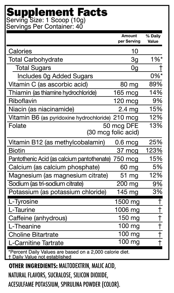 SNEAK Blue Raspberry powder scoop ready for precise half-scoop dosing