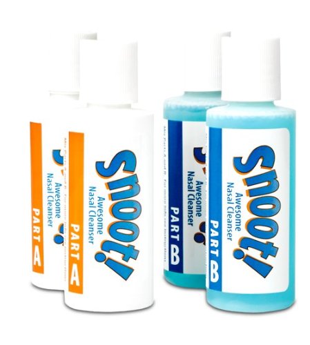 Snoot! nasal cleanser refill kit with four 2oz bottles for convenient at-home nasal rinses
