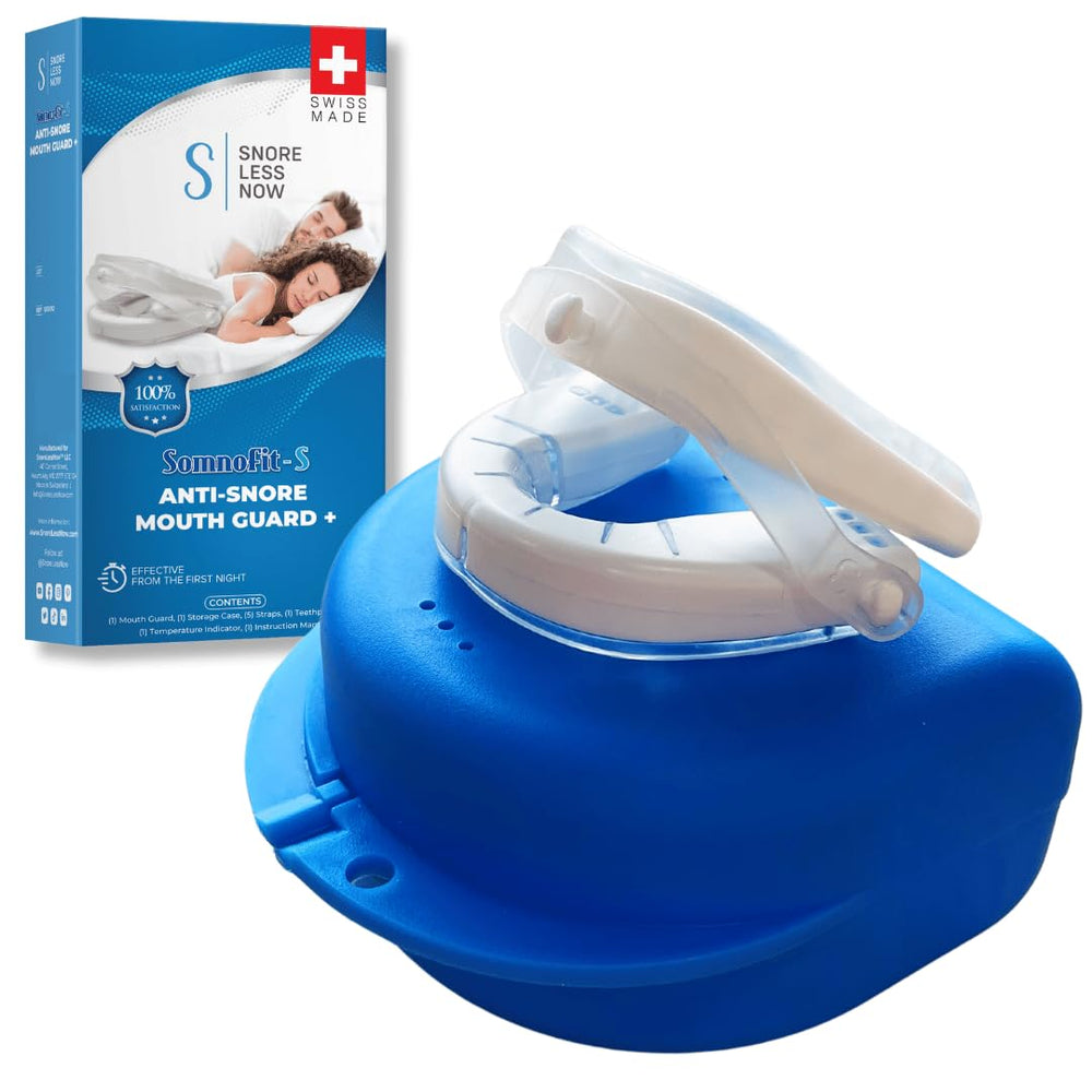 Somnofit-S packaging by SnoreLessNow, a discreet snoring aid ready for trial.