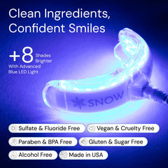 SNOW shade guide progress assists tracking whitening results.