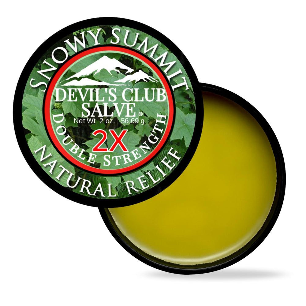 Snowy Summit Devil's Club Salve 2X application glide for discreet use during activity