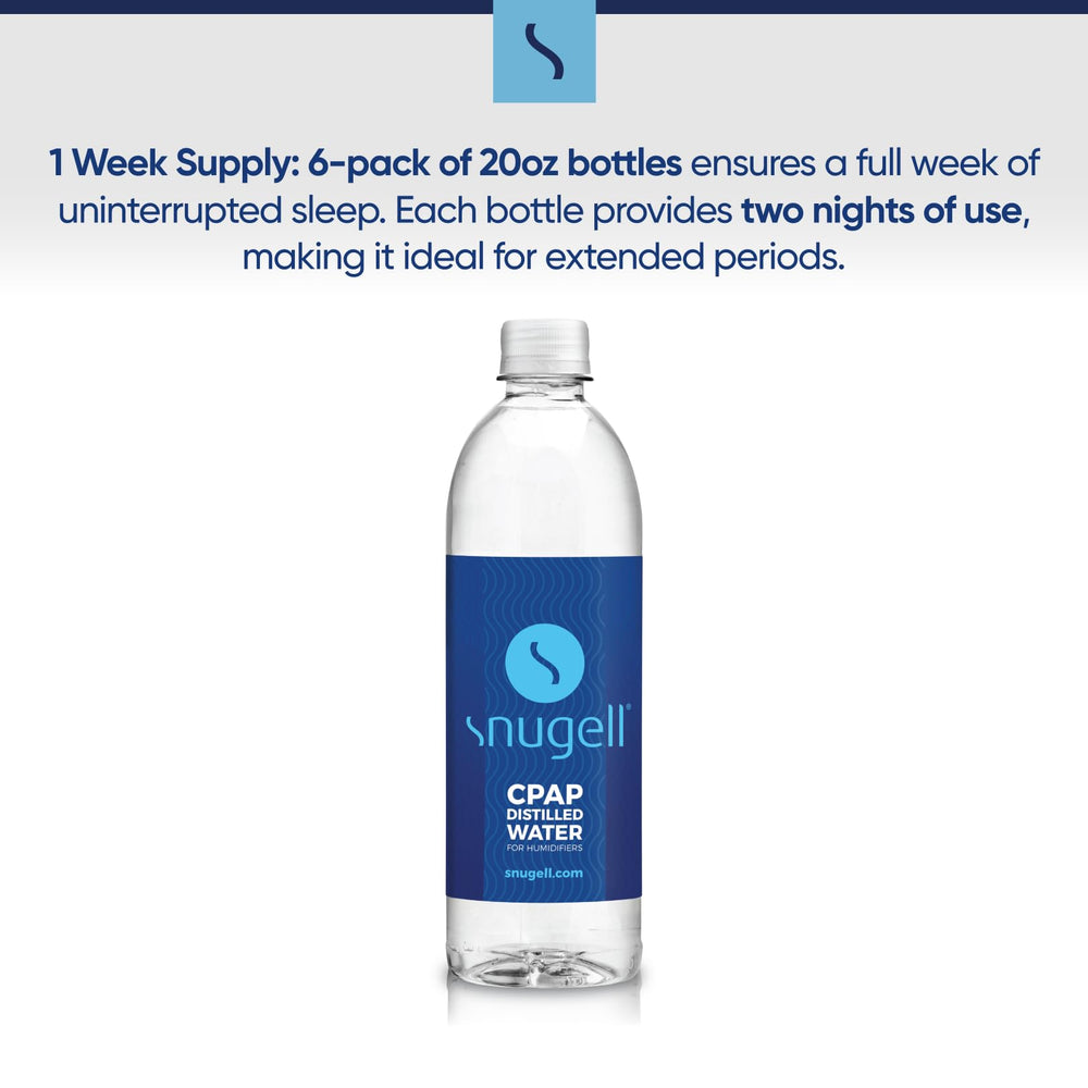 Snugell CPAP water bottles 20oz front view for daily use