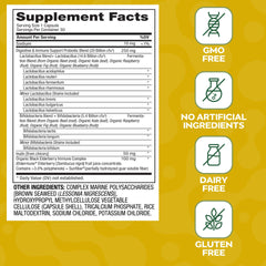 Close-up of unflavored probiotic capsules for easy daily use.