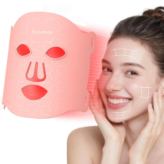 Soeumoir red light mask with 7 colors and 7 modes for at-home sessions