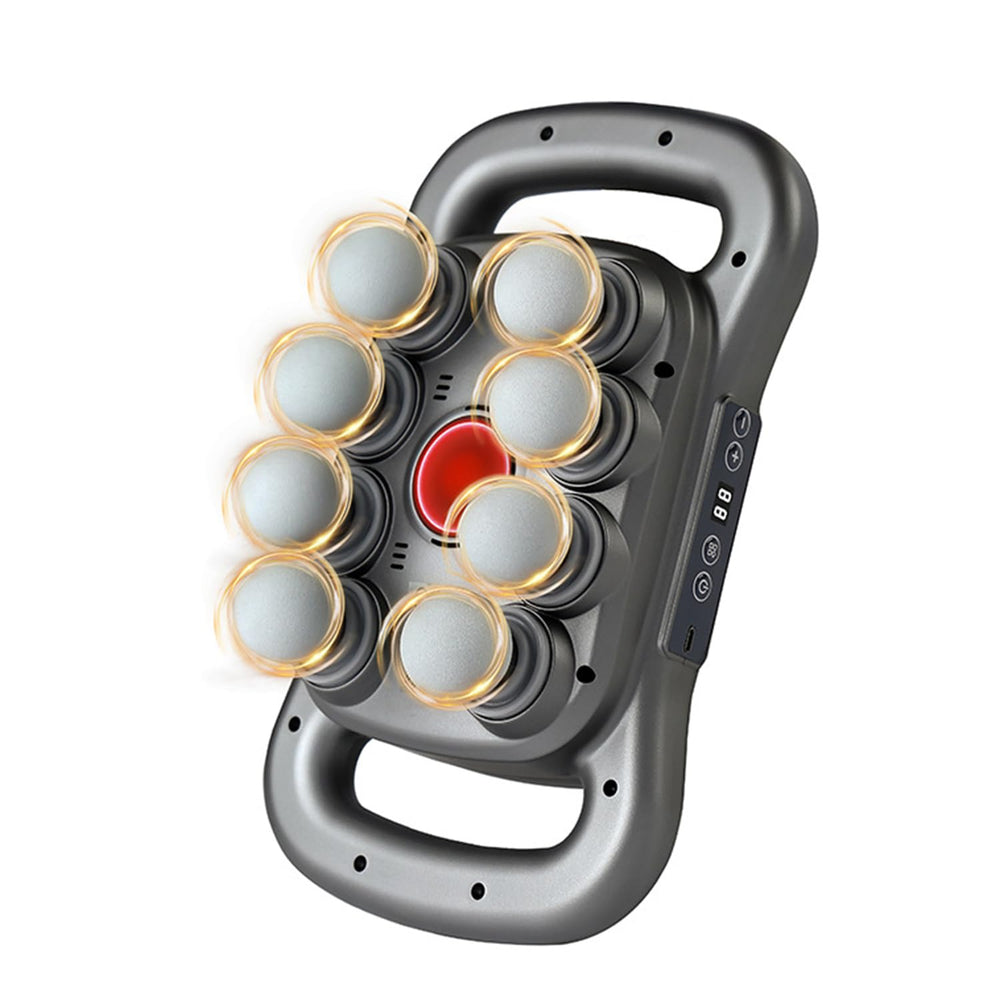 Soffiya back massager with heat function for at-home soothing relief.