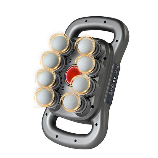 Soffiya back massager with heat function for at-home soothing relief.