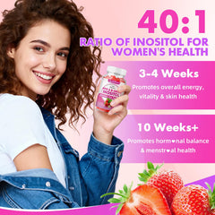 SoftBear Inositol Gummies close-up emphasizing women's health benefits