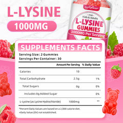 SoftBear L-Lysine Gummies pour demonstrates easy daily intake.
