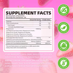 SoftBear Magnesium Complex Gummies strawberry flavor close-up for tasty daily calm.