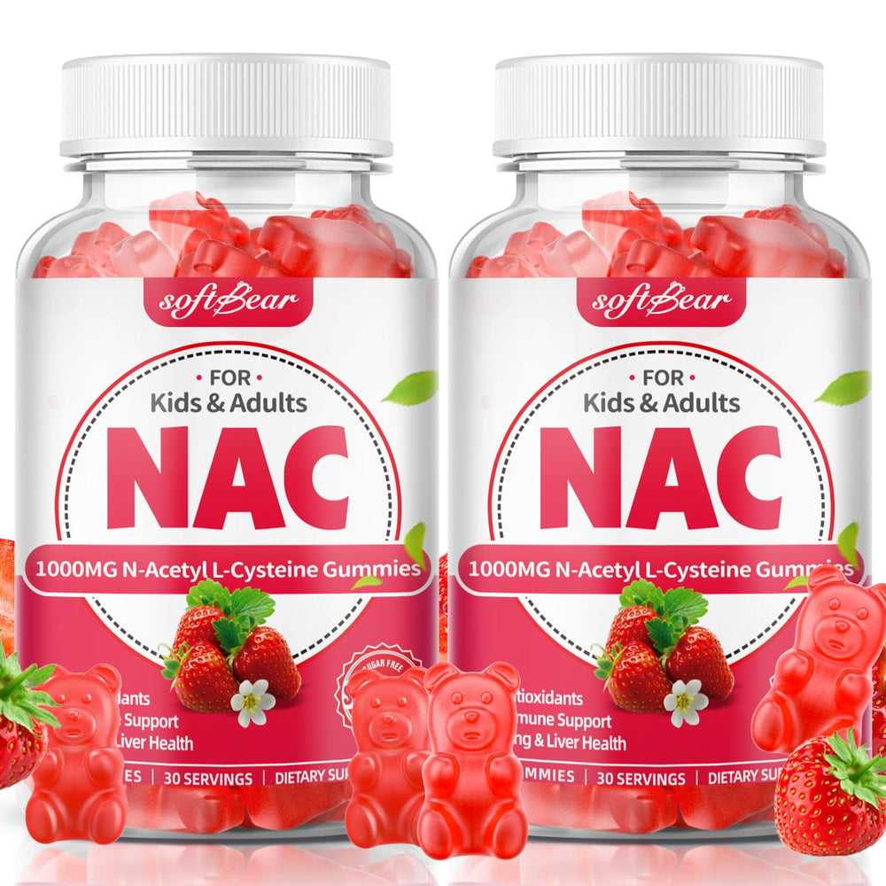 softbear NAC gummies 2-pack bottle for daily family use