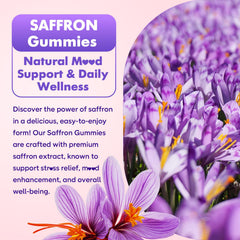 SoftBear Saffron Gummies being poured with a spoon for easy daily intake