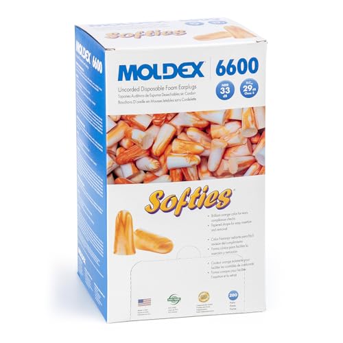 Softies Moldex earplugs showing the distinctive streaks and swirls