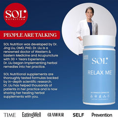 Relax Me packaging box featuring natural calming design