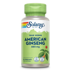 SOLARAY American Ginseng 480 mg bottle front view showing product packaging