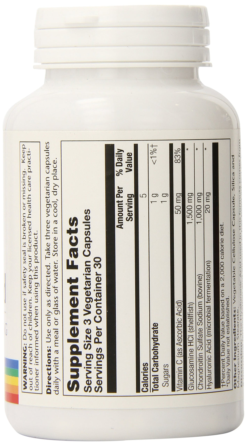 SOLARAY bottle displayed on shelf for convenient daily use.