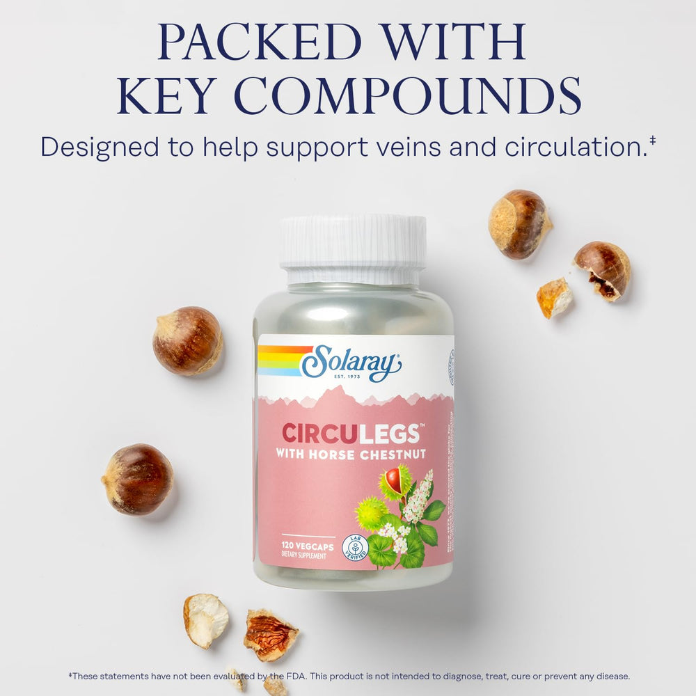 SOLARAY CircuLegs bioflavonoids concentrate label emphasizes antioxidant blend