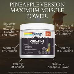SOLARAY Creatine with Shilajit scoop for easy daily dosing.