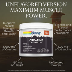 SOLARAY Creatine with Shilajit being mixed into a shake for flavor-neutral nutrition.