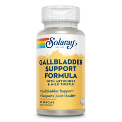 Solaray Gallbladder Support bottle displaying the potent herbal blend for daily wellness