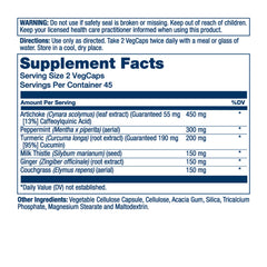 Solaray Gallbladder Support capsules ready for convenient dietary supplementation