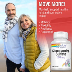 SOLARAY glucosamine serving dosage example illustrating three-times-daily intake.