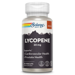 SOLARAY Lycopene 20 mg bottle on counter, highlighting antioxidant support