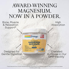 SOLARAY Magnesium Glycinate Powder unflavored blends easily into drinks.