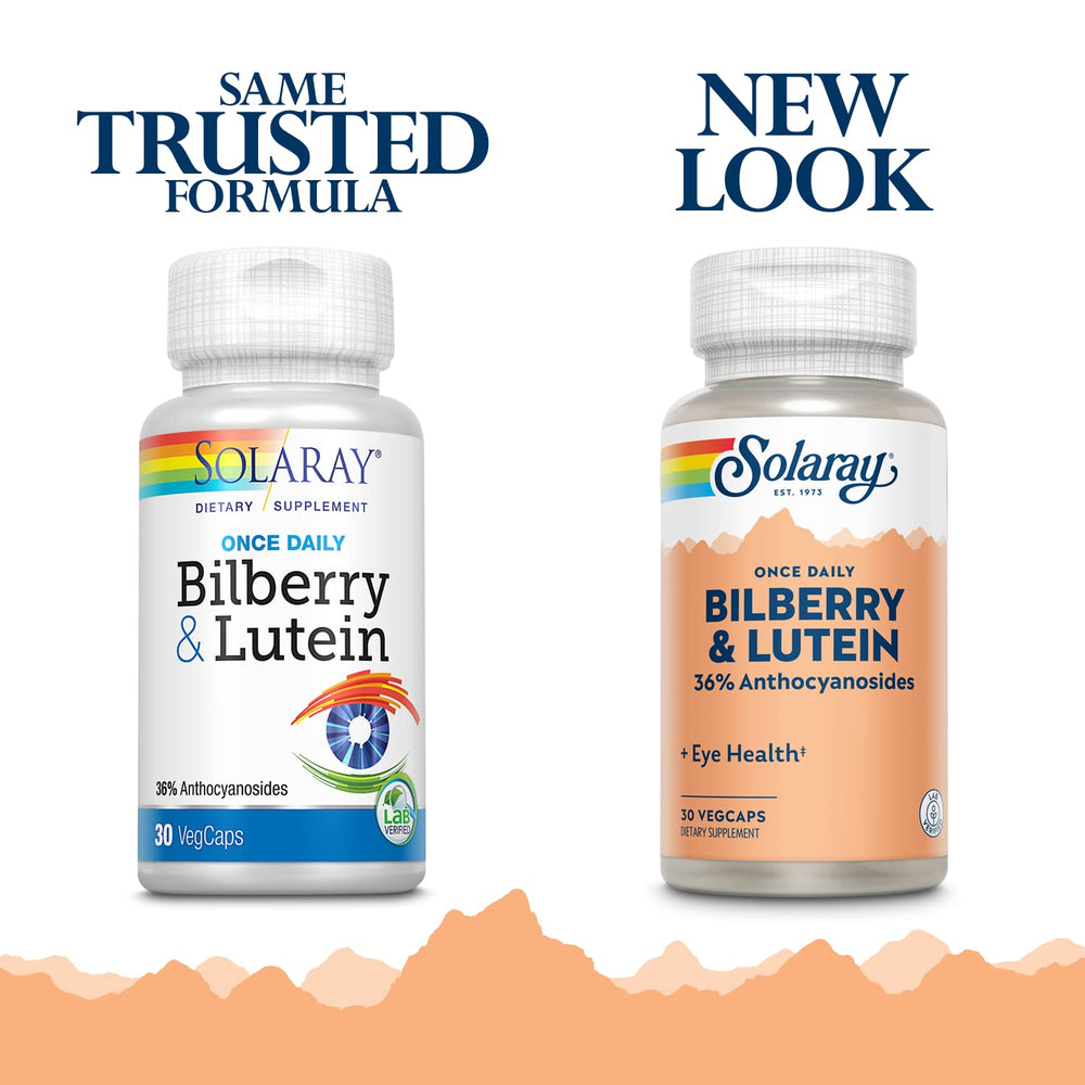 SOLARAY bilberry close-up highlights natural antioxidants for eye comfort.