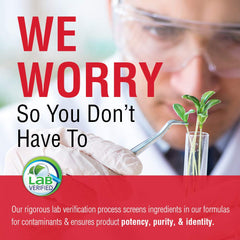 SOLARAY lab verification stamp indicates product purity.