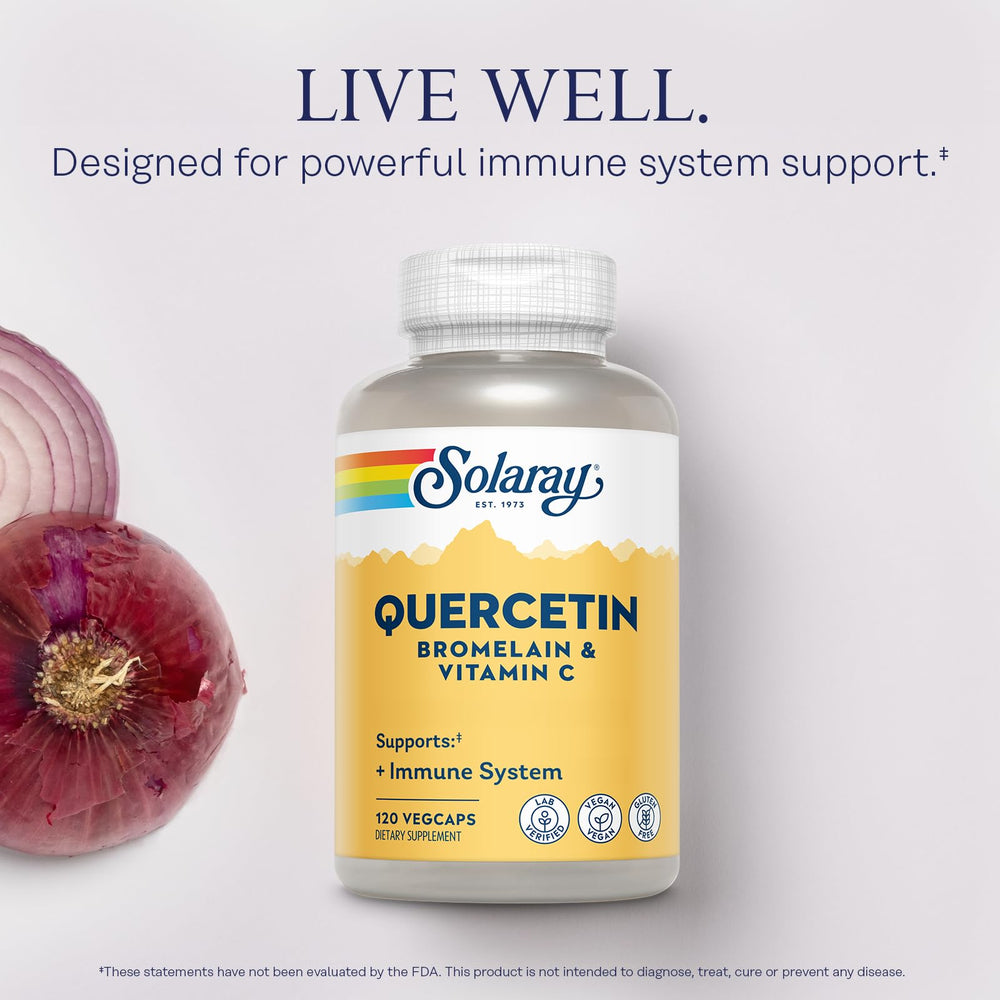 SOLARAY QBC Plex capsules close-up for daily immune support