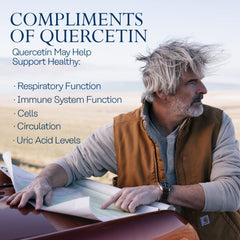 SOLARAY Quercetin 500 mg VegCaps bottle top view for easy daily dosing.
