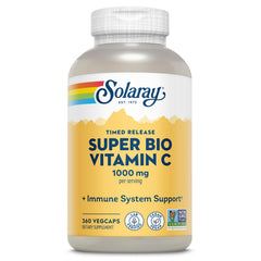 SOLARAY Vitamin C 1000mg bottle with two-stage release for steady daily support.