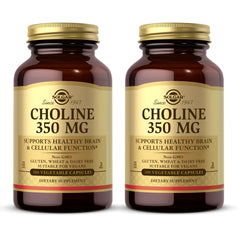 Solgar Choline 350 mg bottle — supports healthy cell membranes and metabolism.