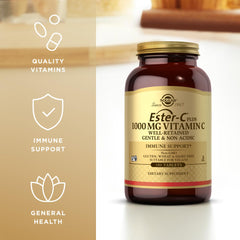 Solgar Ester-C Plus bottle back nutrition panel