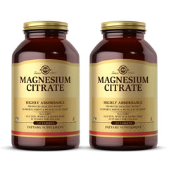 Solgar Magnesium Citrate bottle front highlighting highly absorbable mineral for daily energy.