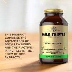 Solgar Milk Thistle serving size information for vegetarian capsules