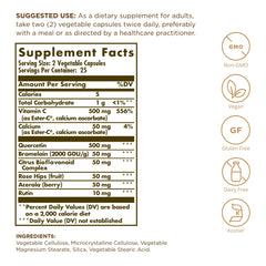 Close-up of Solgar Quercetin Complex capsules for easy daily use