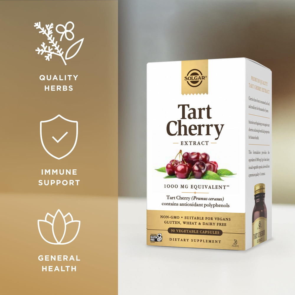 Two-bottle pack on shelf ready for daily use with Solgar Tart Cherry.