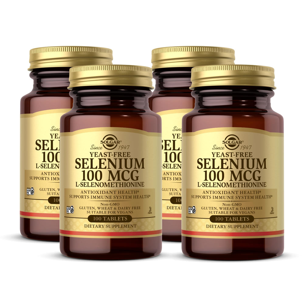Solgar yeast-free selenium 100 mcg bottle supports daily antioxidant routine