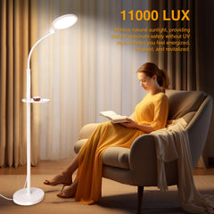SOLLA floor lamp swan neck enables 360-degree light for reading.